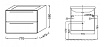 Тумба с раковиной Jacob Delafon Struktura 80 см, 2 ящика, белый