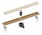 Трап для душа Timo Drain System 600 DS230106/17 60 см, вставка Lines, матовое золото