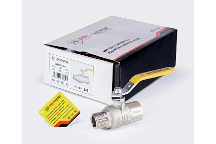 Шаровой кран для газа PROFACTOR PF GAS ручка рычаг, в/н 1/2 дюйма PF GBV 345