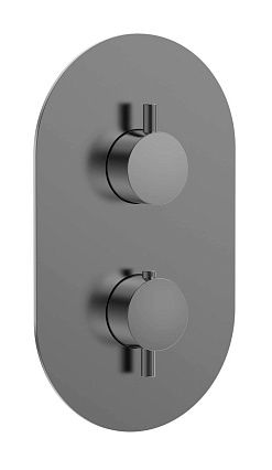 Смеситель для душа AQUAme Siena AQM8806GM термостат, оружейный металл Смеситель для душа AQUAme Siena AQM8806GM термостат, оружейный металл