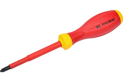 Диэлектрическая отвертка IEK ARMA2L 3 PH2x100 K3 A2L3-SC30-K3-PH-20-100