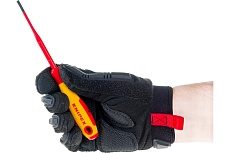 Отвертка Knipex VDE шлицевая плоская SL 3.5x0.6x100 мм, тонкая, длина 202 мм KN-982035SL