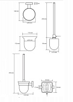 Ерш подвесной Bemeta Tasi 154113012 хром/белый