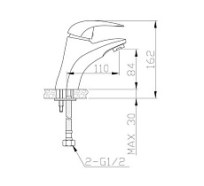 Смеситель для раковины Agger Proud A0802100