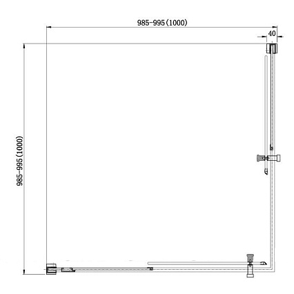 Душевой уголок Aquanet Delta Cube 100x100, квадратный