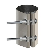 Ремонтный хомут ВЗПА свертная муфта из нержавеющей стали, Ду 100, ОД 108-118, L=400