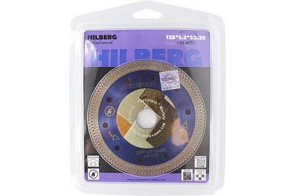 Диск алмазный отрезной Hard Materials X-type 125х22.23 мм, турбо ультратонкий Hilberg HM4020