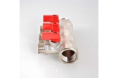 Комплект Valtec _18 VI7 Коллектор с отсекающими кранами, 1x3 вых. 1/2 нар. VTc.580.N.0603 + Адаптер д/коллектора /конус-плоскость/ 1/2 VTc.701.N.04 VT.VI7.K18.5800603.701