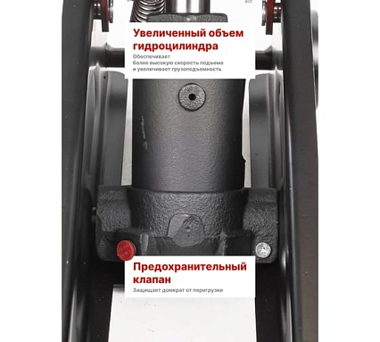 Подкатной гидравлический домкрат BaumAuto 2.5т, h min 140мм, h max 390мм BM-TR20005(52144)