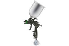 Краскораспылитель Walcom Slim Kombat HTE верхний пластиковый бачок 0,68 л, сопло 2.5 В комплекте: чемоданчик, регулятор давления воздуха с манометром, ЗИП 803025