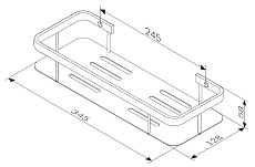 Полка Am.Pm Sense L A7453222 черный матовый