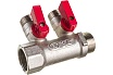 Коллектор с отсекающими шаровыми кранами EUROS 2 выхода 3/4" x 1/2" EU.ST3042125 2x34x12