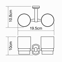 Держатель для стакана WasserKRAFT Oder K-3028D двойной