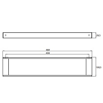 Рейлинг для аксессуаров Emco Liaison 1866 001 46, 46 см