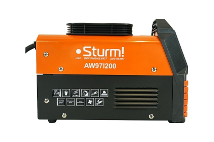 Сварочный инвертор Sturm 200А, ПВ 60%, 170-250В, HotStart/AntiStick/ArcForce AW97I200