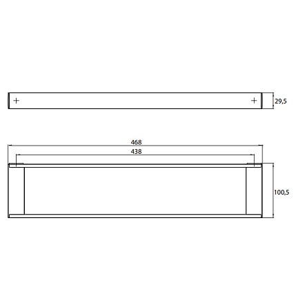 Рейлинг для аксессуаров Emco Liaison 1866 001 46, 46 см