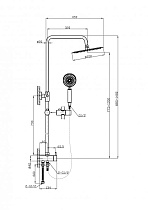 Душевая стойка BelBagno ANCONA-DOC2FD-CRM, хром