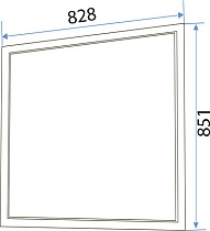 Зеркало 1MarKa Прованс 85 см белый глянец У71973