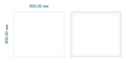 Зеркало Art&Max Catania 90x80 с подсветкой, AM-Cat-900-800-DS-F
