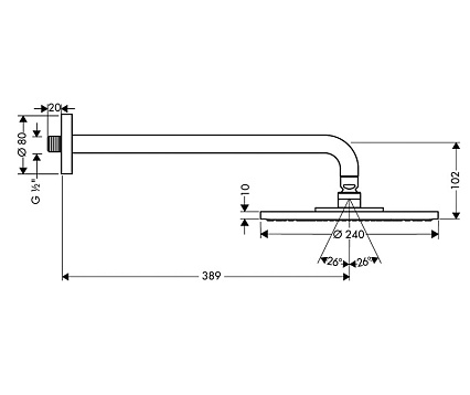 Верхний душ Hansgrohe Raindance Air 27474000