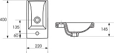 Раковина Iddis Milardo 0014000U28 40 см белый