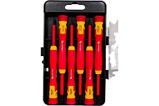 Набор изолированных отверток для точных работ Hoegert Technik 1000 В, сталь CrMo, 6 шт HT1S986