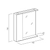 Зеркальный шкаф BelBagno MARINO-SPC-700/750-1A-BL-P-L 70 см, левосторонний, Bianco Lucido