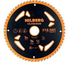 Диск пильный Vezdehod 216х30 мм, 60Т, 7º Hilberg HV218