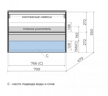 Мебель для ванной Style Line Лима 80 см белый матовый