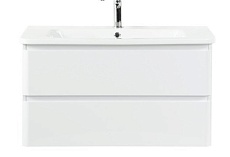 Тумба с раковиной BelBagno Albano-Cer 105 см Bianco Lucido