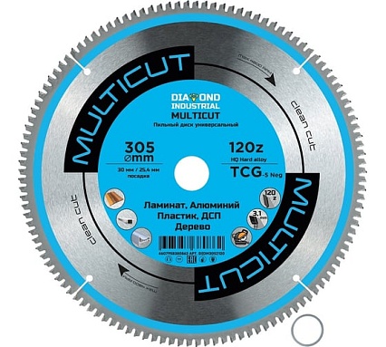 Диск пильный по мультиматериалам Multicut 305x30/25.4 мм, Z=120 tcg Diamond Industrial DIDM305Z120