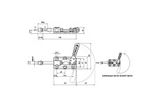 Механический плунжерный зажим KUKAMET с кронштейном усилие 155 кг 535-3-Q12-R
