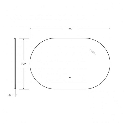 Зеркало Cezares Vague 110x70 см с подсветкой, датчиком движения CZR-SPC-VAGUE-1100-700-MOV