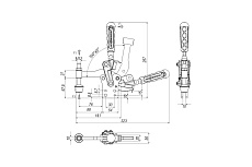 Прижим вертикальный со стопорной рукояткой KUKAMET 242-4-L