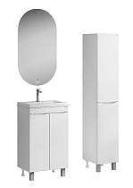 Мебель для ванной Grossman Виста 50 см напольная, белый глянец