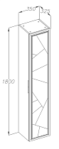 Шкаф пенал Opadiris Луиджи 35 см белый матовый, 00-00002268