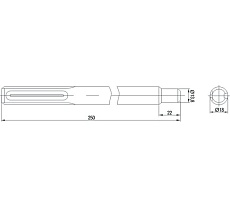 Насадка для перфоратора SDS-max 15х250 мм IEK TNP20-250-15