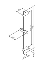 Штанга для душа Am.Pm Gem F0390000 хром