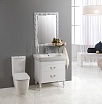 Тумба с раковиной BelBagno Prado 80 см Bianco Lucido, фигурные ножки