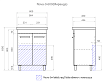 Тумба с раковиной Vigo Nova 60 см (под раковину Миранда) с полками