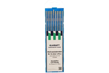 Электрод вольфрамовый WL-15 (10 шт; 3.2x175 мм) ELKRAFT 94540