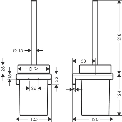 Ершик Hansgrohe AddStoris 41752990 золото