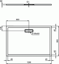 Поддон для душа Ideal Standart Ultra Flat New 120x80, белый матовый