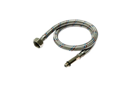 Подводка для смесителей СТМ сталь 1/2xM10x120 см., длинный штуцер CWFLS120