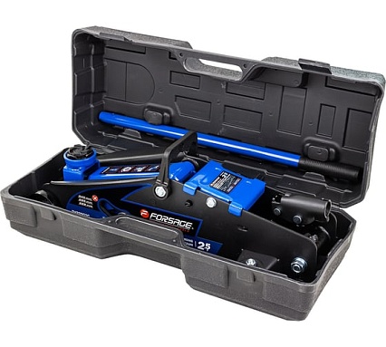 Подкатной домкрат 2,5т с фиксацией в кейсе Forsage F-TH22501C кейс(9492)