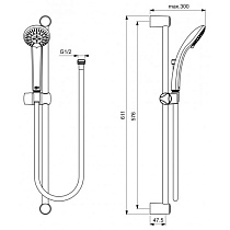 Душевой набор Ideal Standard Alpha BD004AA 3 в 1