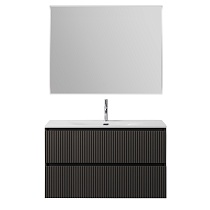 Тумба с раковиной BelBagno Uno-Mini 100 см Темно-серый матовый
