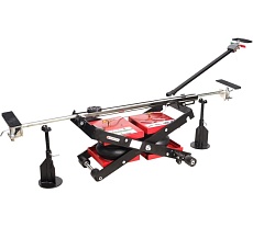 Двойной пневматический подкатной домкрат в комплекте со страховочными стойками Forsage 2.5 т 3238 F-7832