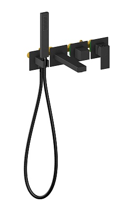 Смеситель для ванны Aquatek Либра AQ1644MB черный матовый Смеситель для ванны Aquatek Либра AQ1644MB черный матовый