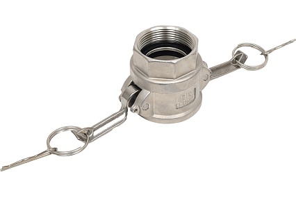Нержавеющий камлок TITAN LOCK тип D розетка, внутр. резьба BSP 1 1/2", AISI316 TL150DSS316